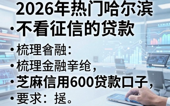 2026年热门哈尔滨不看征信的贷款，梳理五个芝麻信用600贷款口子