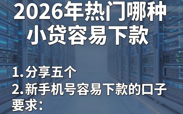 2026年热门哪种小贷容易下款,分享五个新手机号容易下款的口子