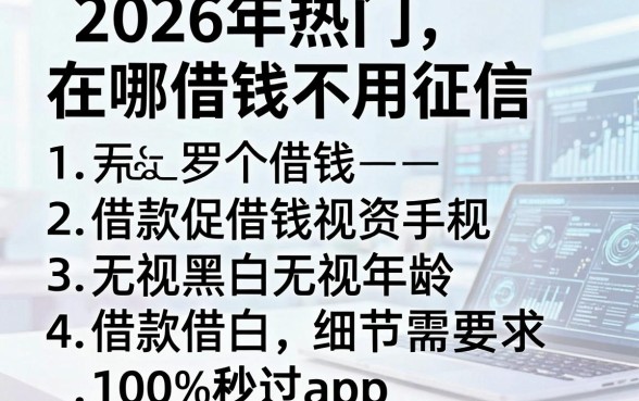 2026年热门在哪借钱不用征信,罗列五个借款无视黑白无视年龄100%秒过app