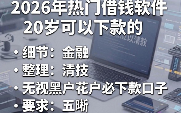 2026年热门借钱软件20岁可以下款的,整理五个无视黑户花户必下款口子