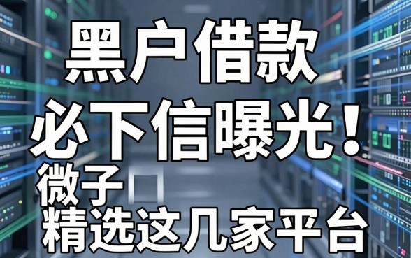 黑户借款必下口子微信曝光！精选这几家平台，亲测实用