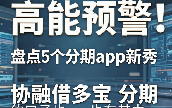 高能预警！盘点5个分期app新秀，协融借多宝分期的口子也在其中！