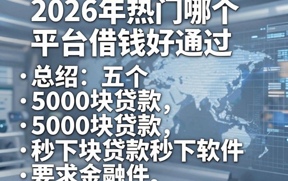 2026年热门哪个平台借钱好通过，总结五个5000块贷款秒下软件