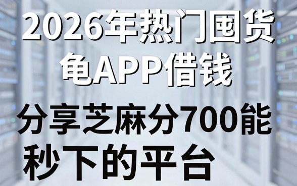2026年热门囤货龟APP借钱,分享5个芝麻分700能秒下的平台