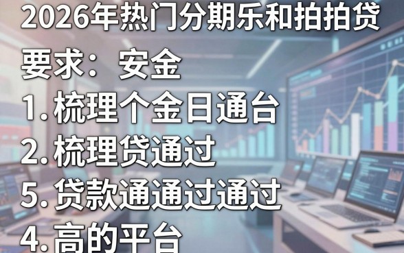 2026年热门分期乐和拍拍贷，梳理5个贷款通过高的平台