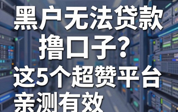 黑户无法贷款撸口子？这5个超赞平台亲测有效，速看！