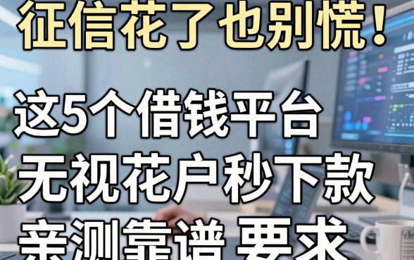 征信花了也别慌!这5个借钱平台无视花户秒下款,亲测靠谱