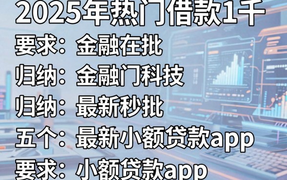2025年热门借款1千,归纳五个最新秒批小额贷款app