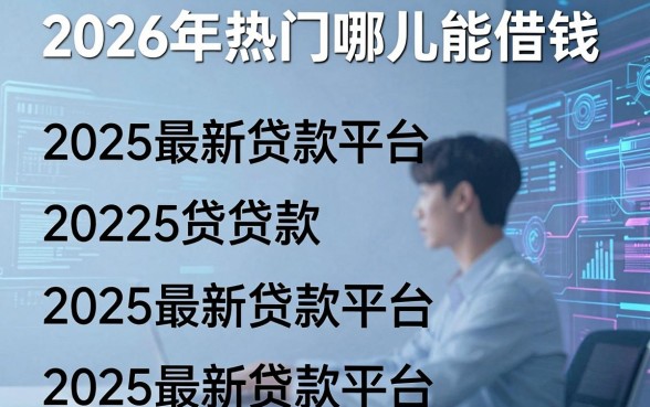 2026年热门哪儿能借钱,总结5个2025最新贷款平台
