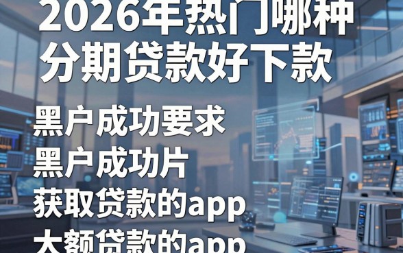 2026年热门哪种分期贷款好下款，整理五个黑户成功获取大额贷款的app