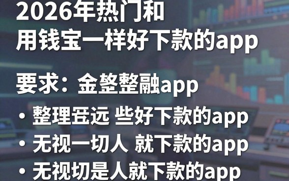 2026年热门和用钱宝一样好下款的app，整理五个无视一切是人就下款的app