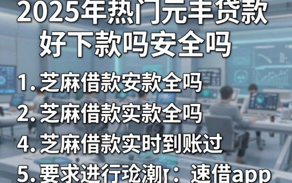 2025年热门元丰贷款好下款吗安全吗,归纳5个芝麻借款实时到账速借app
