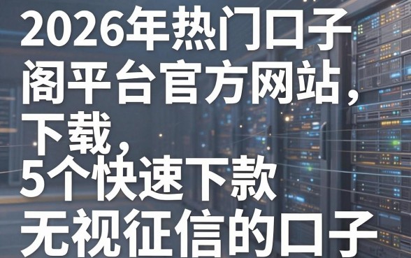 2026年热门口子阁平台官方网站下载,盘点5个快速下款无视征信的口子