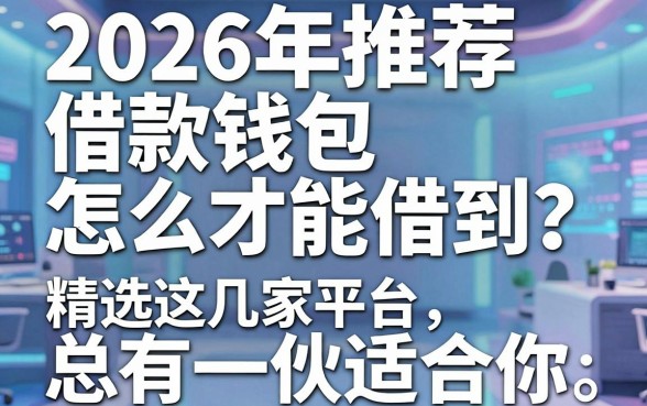 2026年推荐借款钱包怎么才能借到？精选这几家平台总有一款适合你！