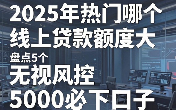 2025年热门哪个线上贷款额度大,盘点5个无视风控5000必下口子