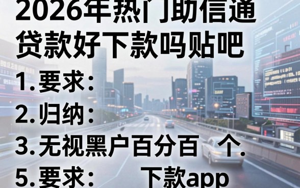 2026年热门助信通贷款好下款吗贴吧,归纳5个无视黑户百分百下款app