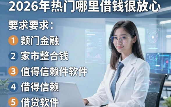 2026年热门哪里借钱很放心，整合5个值得信赖的借贷软件