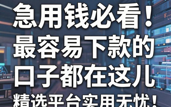 急用钱必看！最容易下款的口子都在这儿，精选平台实用无忧！