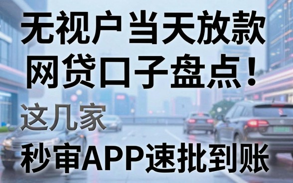 无视花户当天放款的网贷口子盘点,这几家秒审APP速批到账