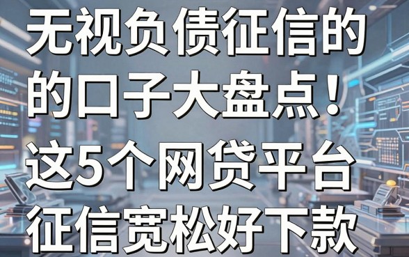 无视负债征信的口子大盘点!这5个网贷平台征信宽松好下款