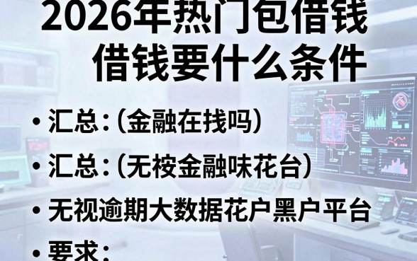 2026年热门包借钱借钱要什么条件,汇总五个无视逾期大数据花户黑户平台