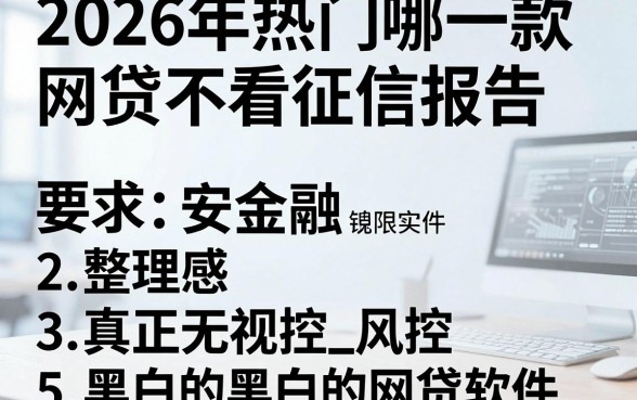 2026年热门哪一款网贷不看征信报告，整理5个真正无视风控黑白的网贷软件