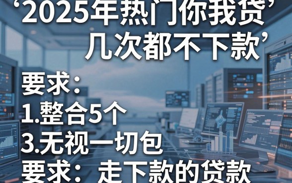 2025年热门你我贷几次都不下款,整合5个无视一切包下款的贷款