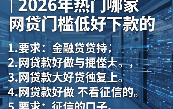 2026年热门哪家网贷门槛低好下款的,罗列五个贷款好做不看征信的口子