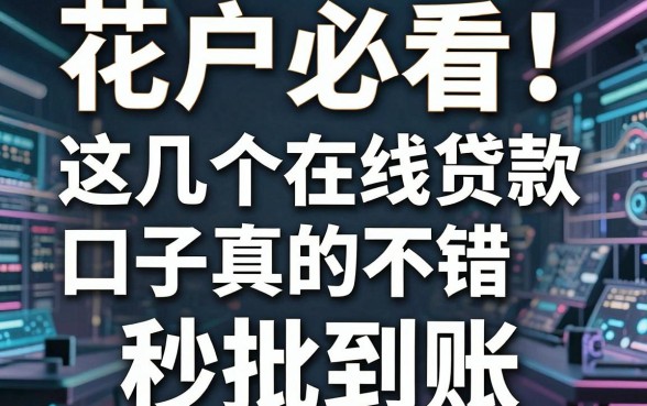 花户必看！这几个在线贷款口子真的不错，秒批到账