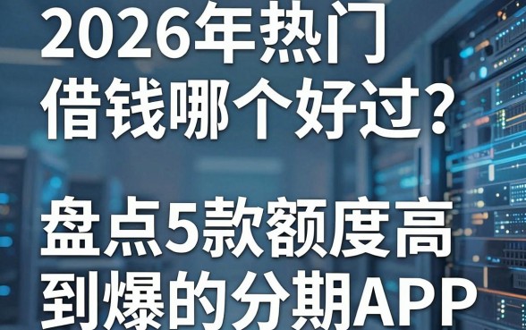 2026年热门借钱哪个好过？盘点5款额度高到爆的分期APP！