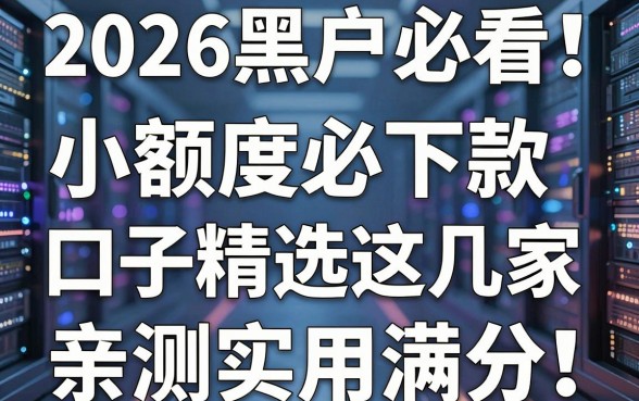 2026黑户必看！小额度必下款口子精选这几家，亲测实用满分！
