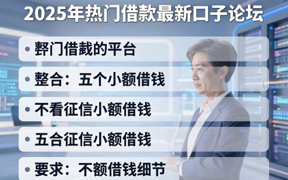 2025年热门借款最新口子论坛,整合五个不看征信小额借钱的平台