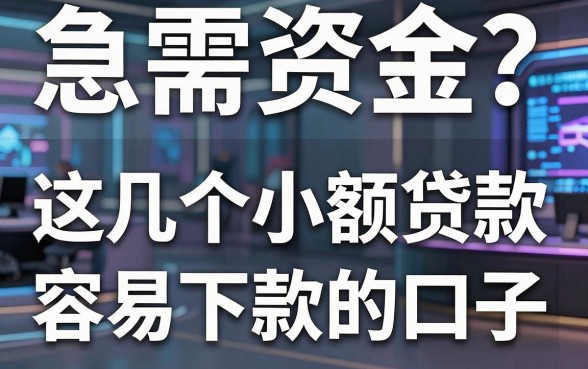 急需资金?这几个小额贷款容易秒下款的口子,表现太惊人!