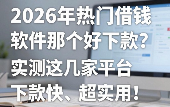 2026年热门借钱软件那个好下款？实测这几家平台下款快、超实用！
