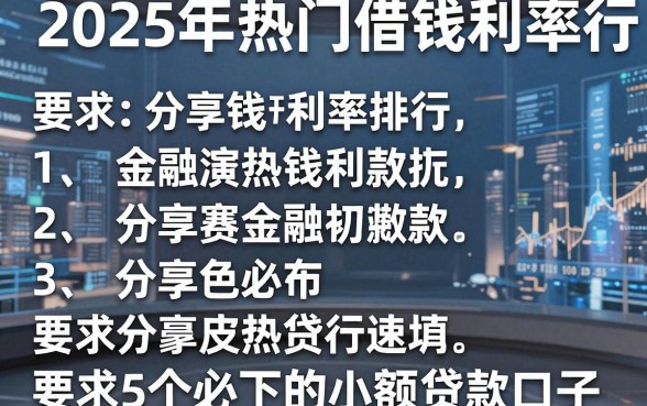 2025年热门借钱利率排行,分享5个必下的小额贷款口子
