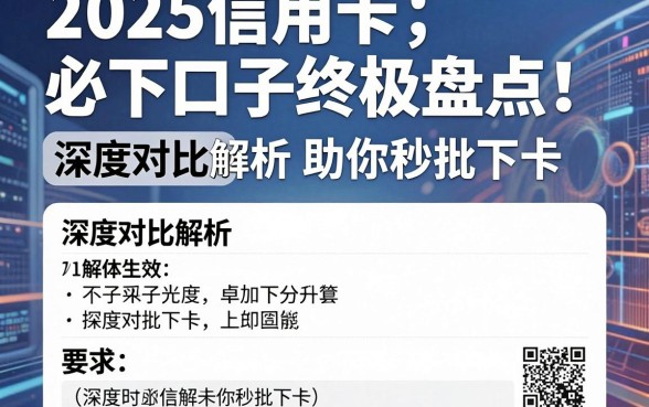 2025信用卡必下口子终极盘点！深度对比解析助你秒批下卡