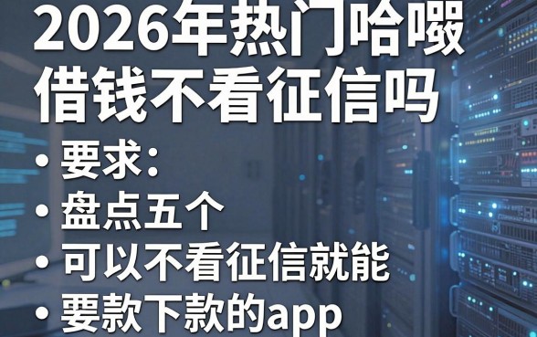 2026年热门哈啰借钱不看征信吗,盘点五个可以不看征信就能下款的app