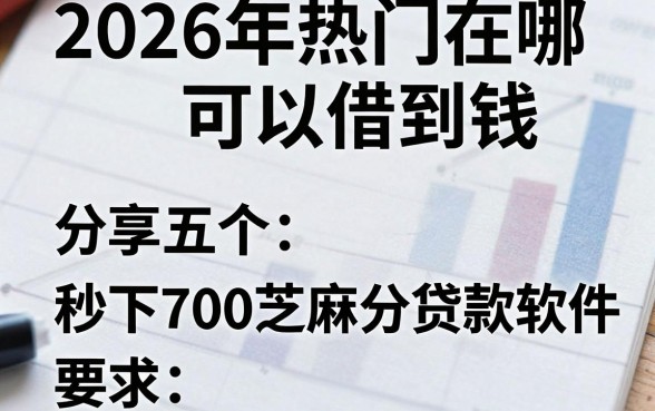 2026年热门在哪可以借到钱，分享五个秒下700芝麻分贷款软件