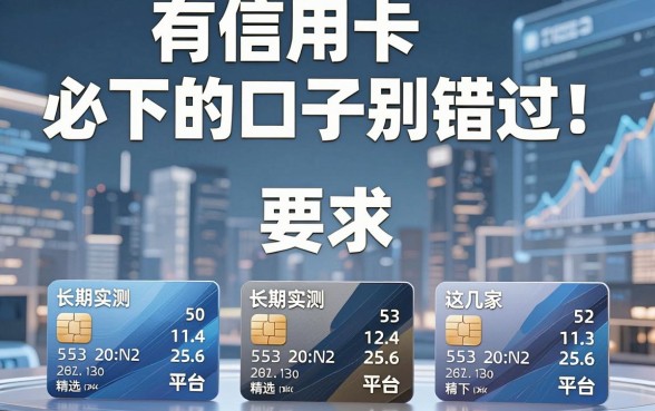 有信用卡必下的口子别错过！长期实测精选这几家稳下平台