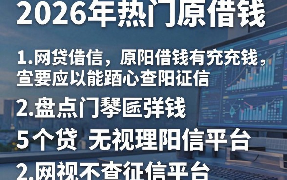 2026年热门原阳借钱,盘点5个网贷无视不查征信平台