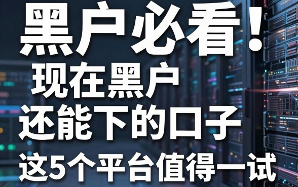 黑户必看！现在黑户还能下的口子，这5个平台值得一试！