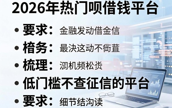 2026年热门呗借钱平台,梳理五个低门槛不查征信的平台