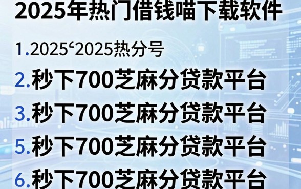 2025年热门借钱喵下载软件,归纳五个秒下700芝麻分贷款平台