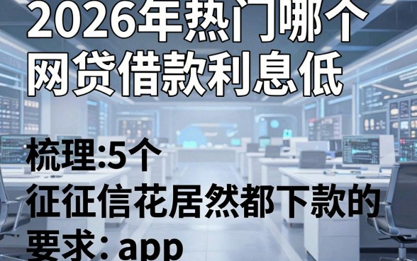 2026年热门哪个网贷借款利息低,梳理5个征信花居然都下款的app