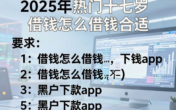 2025年热门十七岁借钱怎么借钱合适，梳理五个黑户下款app