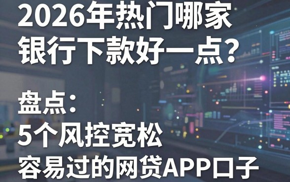 2026年热门哪家银行下款好一点？盘点5个风控宽松、容易过的网贷APP口子
