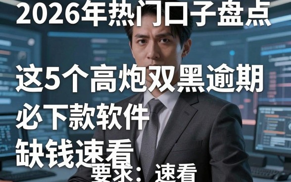 2026年热门口子盘点:这5个高炮双黑逾期必下款软件,缺钱速看!