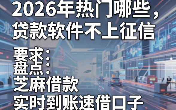 2026年热门哪些贷款软件不上征信,盘点五个芝麻借款实时到账速借口子