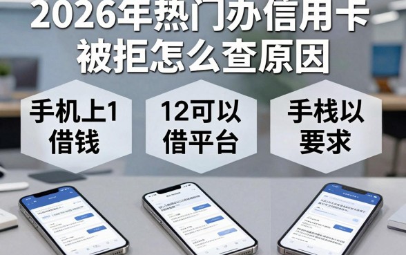 2026年热门办信用卡被拒怎么查原因，汇总五个手机上可以借钱的平台