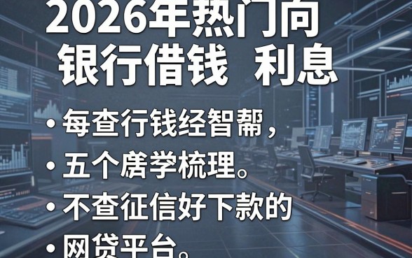 2026年热门向银行借钱利息,梳理五个不查征信好下款的网贷平台